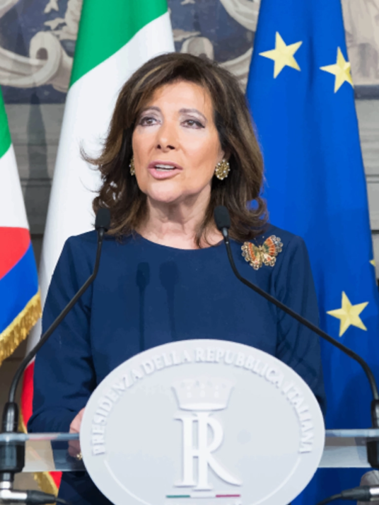 Presidente del Senato della Repubblica. Riceve il premio Per Sempre Scugnizzo in Rosa per l'impegno civile e sociale.